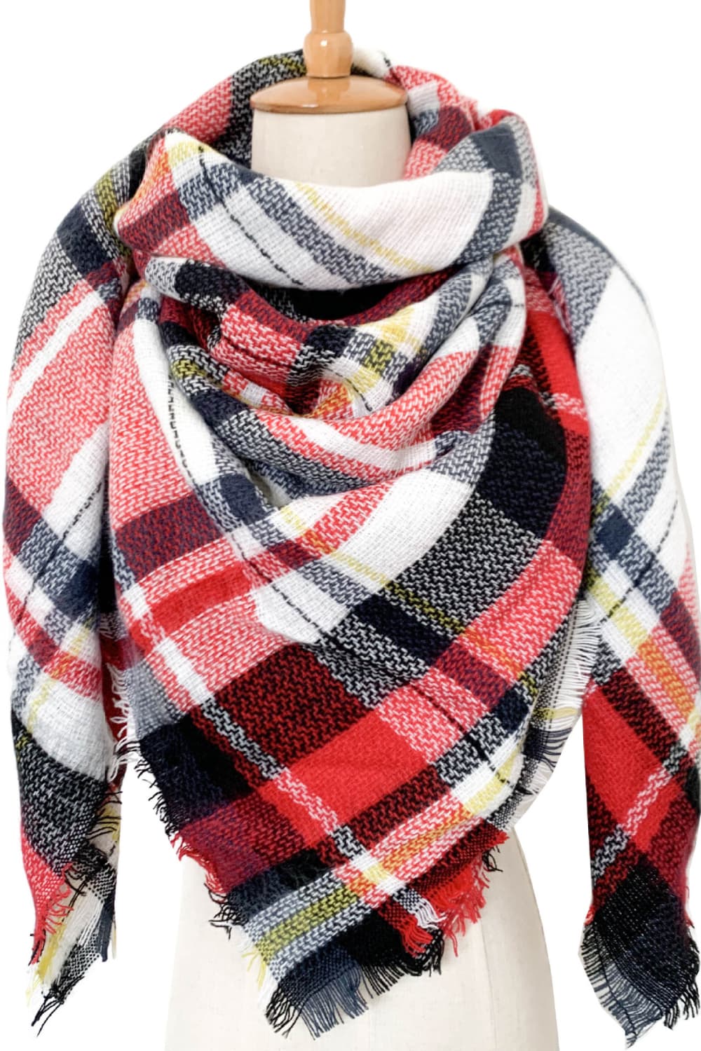 Plaid Imitation Cashmere Scarf