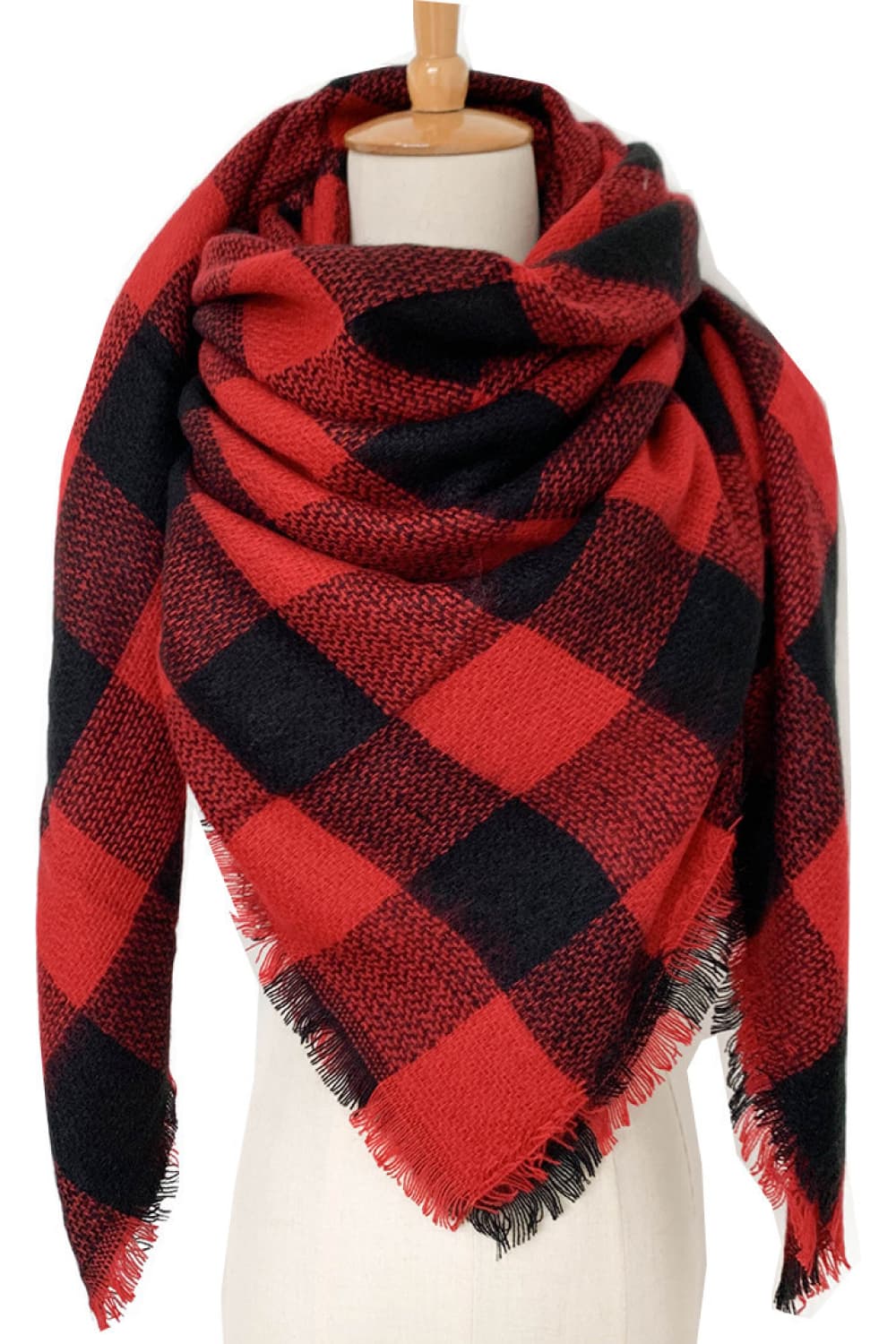 Plaid Imitation Cashmere Scarf