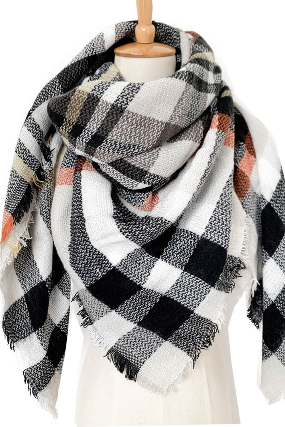 Plaid Imitation Cashmere Scarf