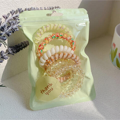 6-Piece Resin Telephone Line Hair Ropes