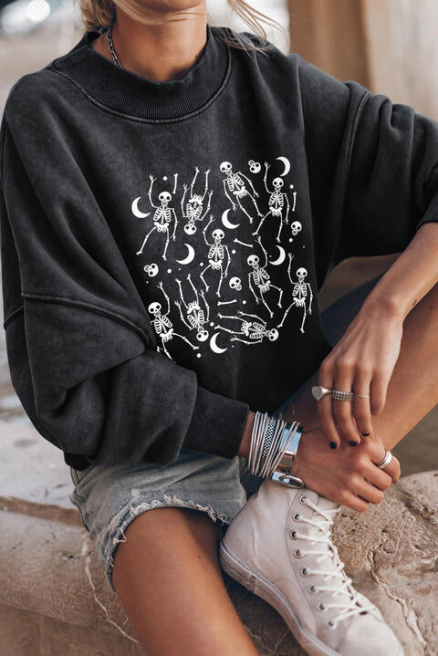 Skeleton Graphic Sweatshirt